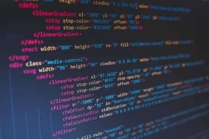 Stock image of code